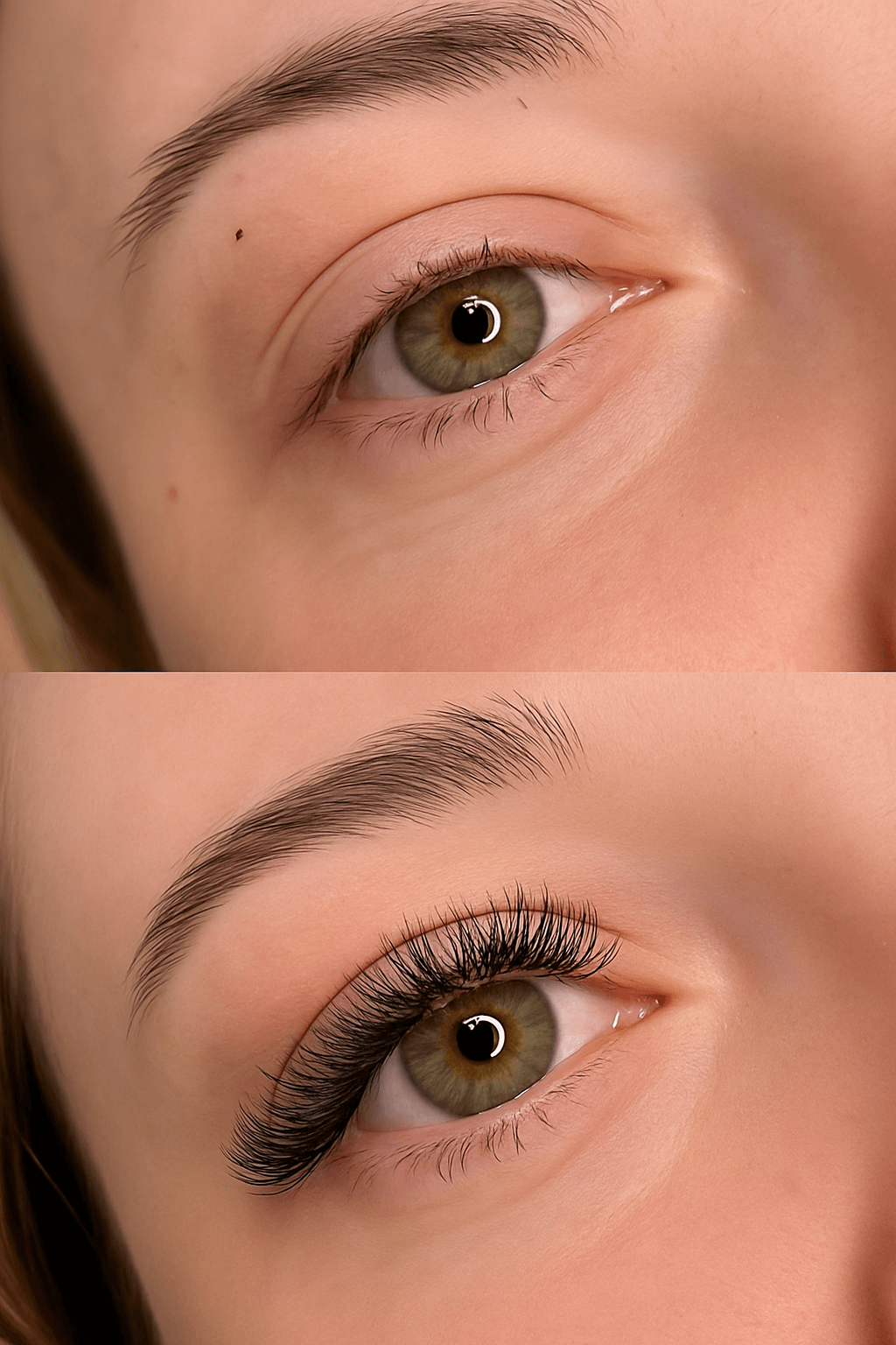 Wimpernverlängerung-Vorher-Nacher